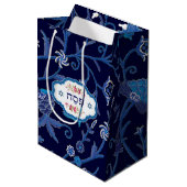 "Pesach" Hebreeuwse SMS Design Passover Cadeaus Medium Cadeauzakje (Voorkant Gekanteld)