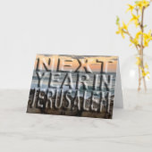 Pesach Jeruzalem Wenskaart Kaart (Gele Bloem)