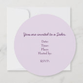 Pesach Lavender Seder Bord Card of Invitation Kaart (Achterkant)