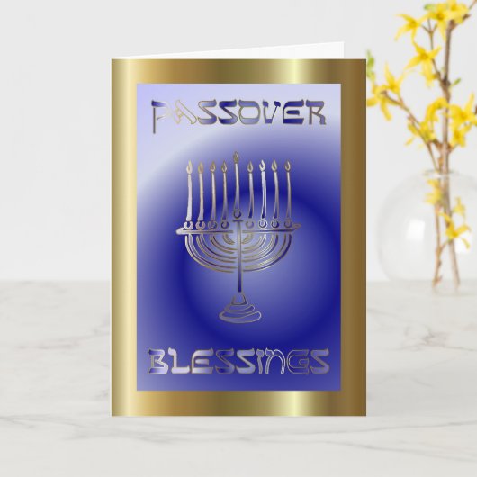 Pesach Pascha Joodse feestdag Kaart (Gele Bloem)