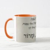 Pesach - Pasover Haggadah Words Hebrew Coffee Mok (Links)
