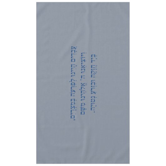 Pesach Passover Hebrew Haggadah Quote Grey-Blue Tafelkleed (Voorkant)