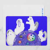 Pesach Pesach Seder tafel met dieren Feestdagenkaart (Voorkant / Achterkant)