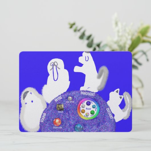 Pesach Pesach Seder tafel met dieren Feestdagenkaart (Staand voorkant)