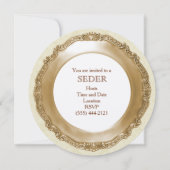 Pesach Round Seder-Bord Kaart (Achterkant)