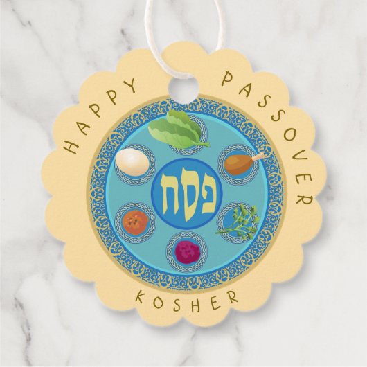 Pesach Seder Bord Kosher Pesach Bedankjes Labels (Achterkant)