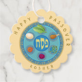 Pesach Seder Bord Kosher Pesach Bedankjes Labels (Voorkant)
