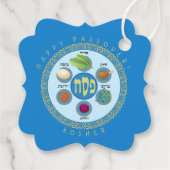 Pesach Seder Kosher zes verschillende Passover foo Bedankjes Labels (Achterkant)