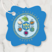 Pesach Seder Kosher zes verschillende Passover foo Bedankjes Labels (Voorkant)