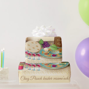 Pesach Seder Kosher zes verschillende Passover foo Cadeaupapier