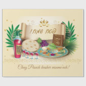 Pesach Seder Kosher zes verschillende Passover foo Cadeaupapier (Vlak)