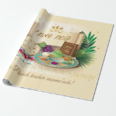 Pesach Seder Kosher zes verschillende Passover foo Cadeaupapier (Uitgerold)