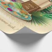 Pesach Seder Kosher zes verschillende Passover foo Cadeaupapier (Hoek)