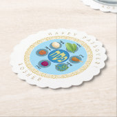 Pesach Seder Kosher zes verschillende Passover foo Kartonnen Onderzetters (Gekanteld)