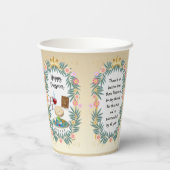 Pesach Seder Kosher zes verschillende Passover foo Papieren Bekers (Achterkant)