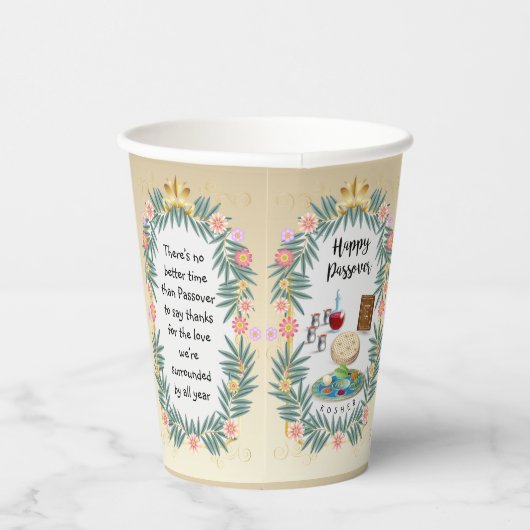 Pesach Seder Kosher zes verschillende Passover foo Papieren Bekers (Rechts)