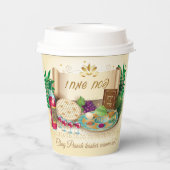 Pesach Seder Kosher zes verschillende Passover foo Papieren Bekers (Achterkant)