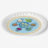 Pesach Seder Kosher zes verschillende Passover foo Papieren Bordje (Gekanteld)