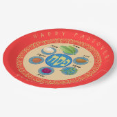 Pesach Seder Kosher zes verschillende Passover foo Papieren Bordje (Gekanteld)