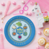Pesach Seder Kosher zes verschillende Passover foo Papieren Bordje (Feest)