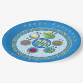 Pesach Seder Kosher zes verschillende Passover foo Papieren Bordje (Gekanteld)