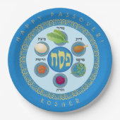 Pesach Seder Kosher zes verschillende Passover foo Papieren Bordje (Voorkant)
