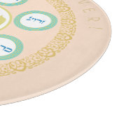 Pesach Seder Kosher zes verschillende Passover foo Snijplank (Hoek)