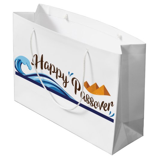 Pesach Splitsing Van De Zee Groot Cadeauzakje (Achterkant Gekanteld)