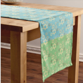 Pesach Spring groen en Bord blauw Lange Tafelloper