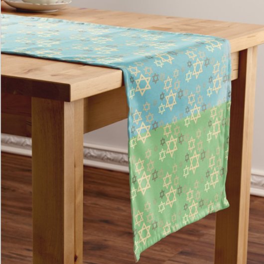 Pesach Spring groen en Bord blauw Lange Tafelloper
