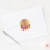 Pesach Vier kopjes wijn Ronde Sticker (Envelop)