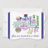Pesach Words and Symbols Card/Invitation Kaart (Voorkant)