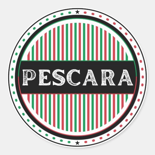 Pescara City Pride Emblem – Italian Identity Ronde Sticker (Voorkant)