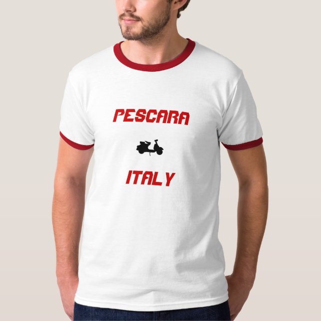Pescara, Italiaanse scooter T-shirt (Voorkant)