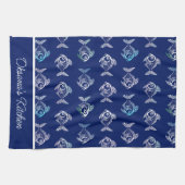 Pescatarisch patroon theedoek (Horizontaal)