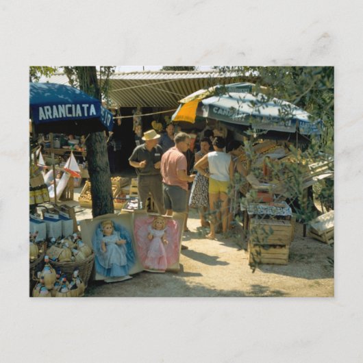 Peschiera, Lake Garda, markt Briefkaart (Voorkant)