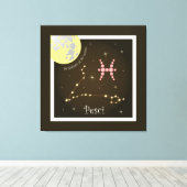 Pesci 19 febbraio al 20 marzo Leinwand Canvas Afdruk (Insitu (Houten vloer))