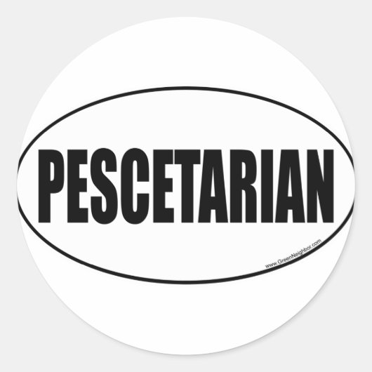 Pescotariër Ronde Sticker (Voorkant)