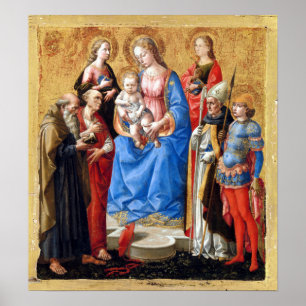 Pesellino (Francesco di Stefano) Madonna en Child Poster