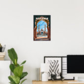 Peshawar Pakistan Reizen Kunst Vintage Poster (Thuiskantoor)