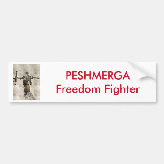 PESHMERGA Freedom Fighter Bumpersticker (Voorkant)