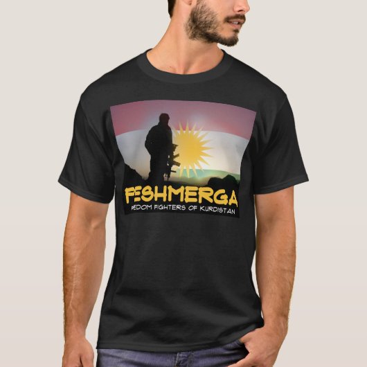 Peshmerga - FREEDOM FIGHTERS VAN KURDISTAN T-shirt (Voorkant)