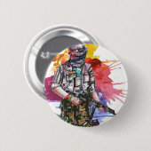 Peshmerga Freedom Warrior.png Ronde Button 5,7 Cm (Voorkant /achterkant)
