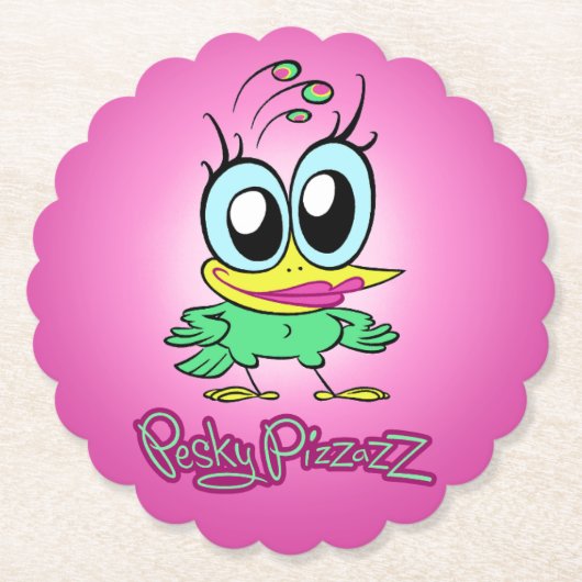 Pesky Pizzazz-Onderzetters Kartonnen Onderzetters (Voorkant)
