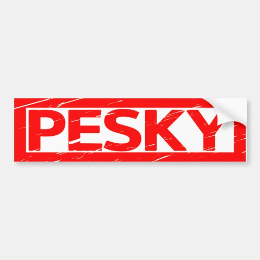 Pesky Stamp Bumpersticker (Voorkant)