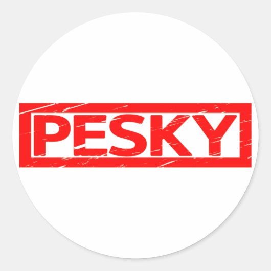 Pesky Stamp Ronde Sticker (Voorkant)
