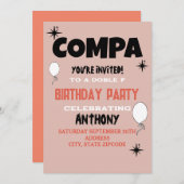 Peso Pluma uitnodiging verjaardag uitnodiging (Voorkant / Achterkant)