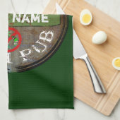 Pesonalized Irish pub-teken Theedoek (Quarter Fold)