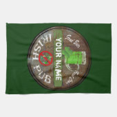 Pesonalized Irish pub-teken Theedoek (Horizontaal)