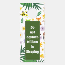 Pesonalized safari kwekerij kleurrijk patroondier